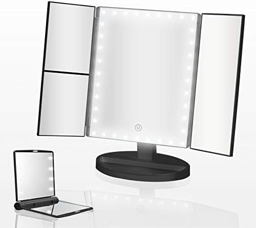 KozyU Poklon Set-2 Set ogledala-ogledalo za šminkanje sa svetlima, ogledalo sa svetlima, ogledalo
