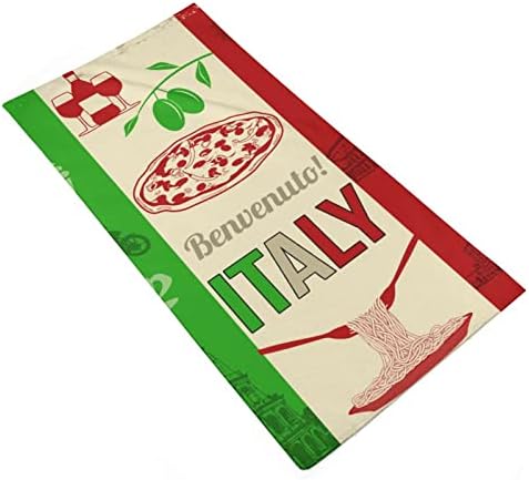 Italijanska prehrambena mjesta Karta Zastava zastava ručnika za mikrofiber Super upijajuća ručnik brzo suho