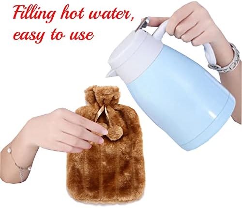 2l prenosiva flaša za toplu vodu za višekratnu upotrebu sa zaštitnom futrolom/gumenom vrećicom