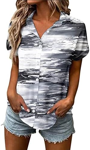 Dame košulje s kratkim rukavima dolje 3D grafička košulja Ljetne casual pune tiskarske majice