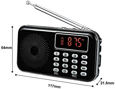YMDJL prenosivi FM Radio, Mini digitalni Radio muzički plejer sa podrškom za zvučnike Micro SD / TF kartica