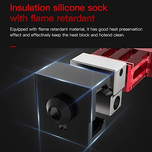 Nadograđen na creality 3pcs CR-6 SE blok za grijanje, silikonska čarapa za ekstruder toplotne blok Ekstruder