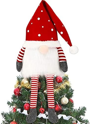 Aethegh božićna stablo gornji ukrasi, božićne gnome bradalo tijelo + noge božićne stablo ukrase, kućni