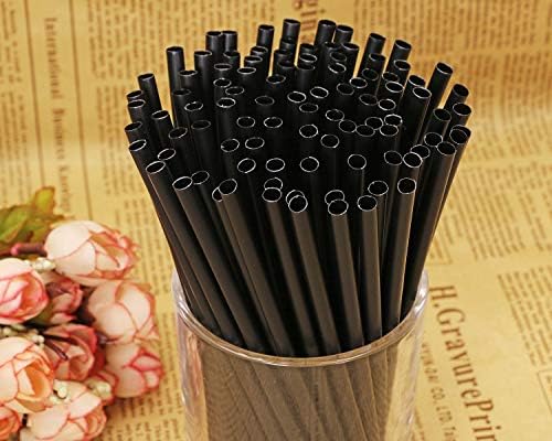 Tupalizy 100kom crne plastične slamke za piće miješalice za kafu za vjenčanje kafa Sip štapići
