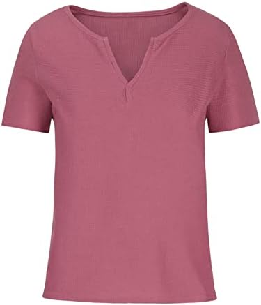Ženski kratki rukav pamuk duboki V izrez obična labava bluza opuštena Ležerna bluza majica bluza za tinejdžerke