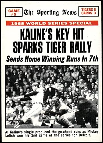 1969 Svjetske serije - Igra # 5 - Kaline's Key Hit Sparks Tiger Rally Al Kaline / Tim McCarver St. Louis / Detroit Cardinals / Tigrovi Nm + Cardinals / Tigrovi