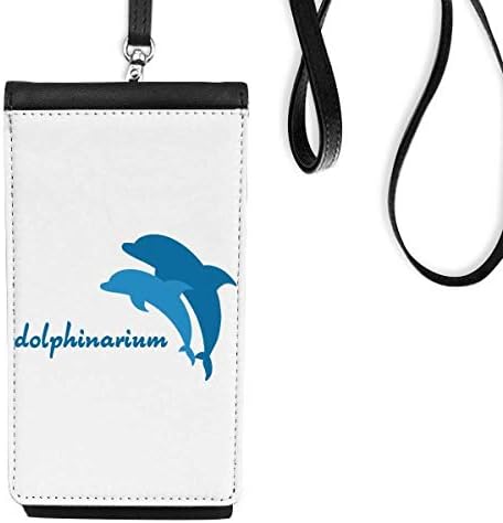 Plavi ocean prijateljski delfin uzorak telefon novčanik torbica visi mobilna torbica crni džep