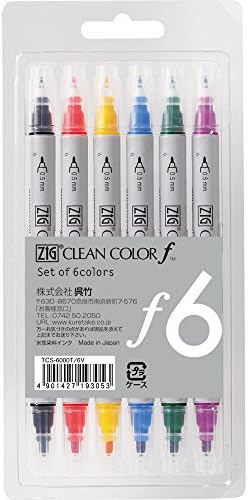 Kuretake zig Clean Color F 36 boja, 0,5 mm i 1,2 mm, sertifikat za ap. Napravljeno u japanu