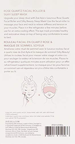 Zoe Ayla set valjka za lice i svilenkaste maske za spavanje, roze, 0,12 kg