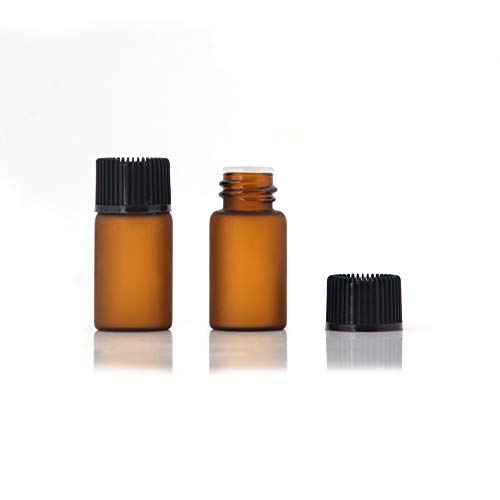 ENSLZ 3ML 50pcs Mini amber stakleni eterični ulja uzorka uzorka boca prazna punjenje smeđim parfemskim
