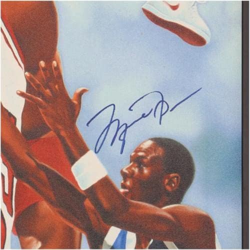 Michael Jordan Chicago Bulls uokviren autogramirani 30 x 45 litografa u nebo - 85 ograničenog