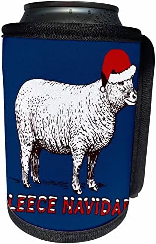 3drose ovce koje nose santa šešir i punt fleece navidad - može li hladnija boca
