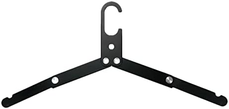 TSNAMAY 2pcs Crna ormara za oblaganje preklopljenih vješalica za vješalice metalni aluminijski
