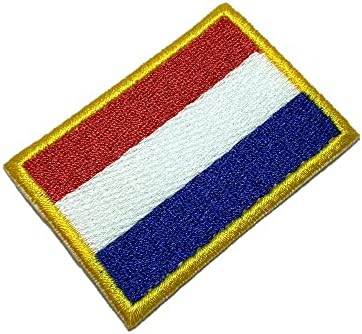 BPNLT011 Nizozemska zastava iz vezena zakrpa za uniformu, kimono, prsluk bicikl, glačalo ili šivanje