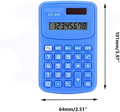 Mini džepni kalkulator ručni uglovan 8-znamenkasti displej osnovni kalkulator Dvostruka struja Solarna