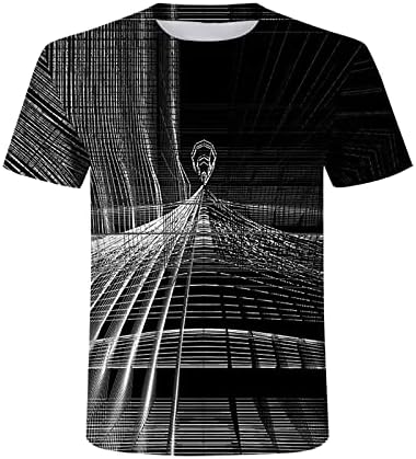 Tee Tops Unisex Modne 3D tiskane majice Grafički uzorak bluza Crewneck Majice kratkih rukava za muške