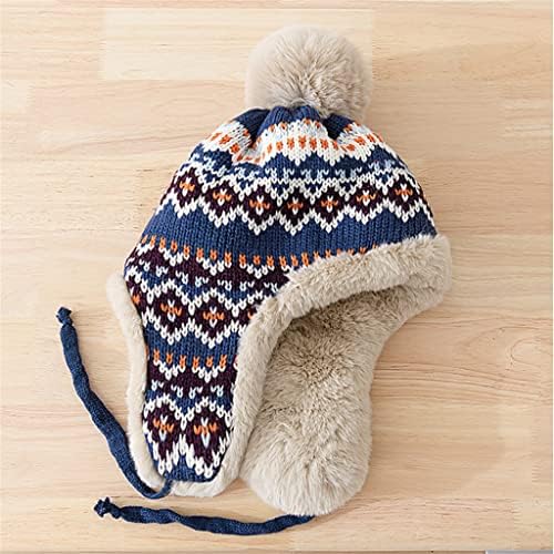 Seasd kapa od vunene vune za kosu ženska zimska topla Plus zadebljana kapa za pletenje biciklistički Set kapa