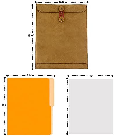 Sakrivanje i piće, e-poštanski koverta držač dokumenata Ručno rađena od pune žito kože