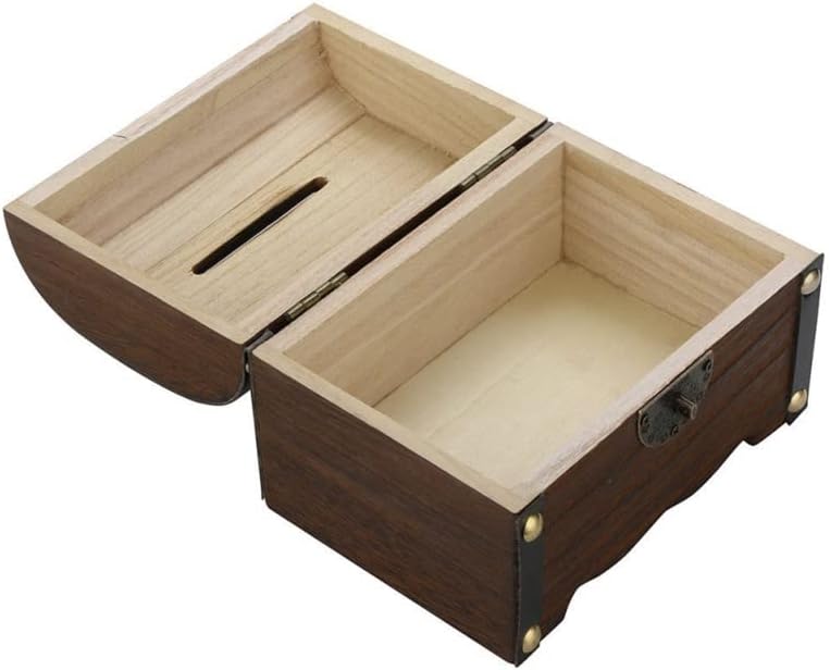 BNZXC kutija Drvena blaga banka Nakit za drvo Ušteda Vintage Concealsake Dekorativni štih