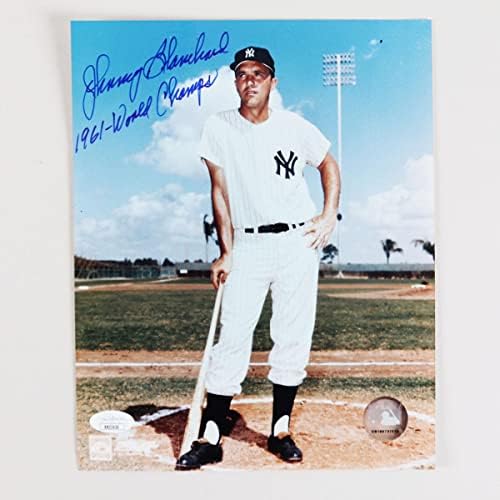 Johnny Blanchard potpisao je fotografiju 8 × 10 Yankees - COA JSA - AUTOGREM MLB Photos