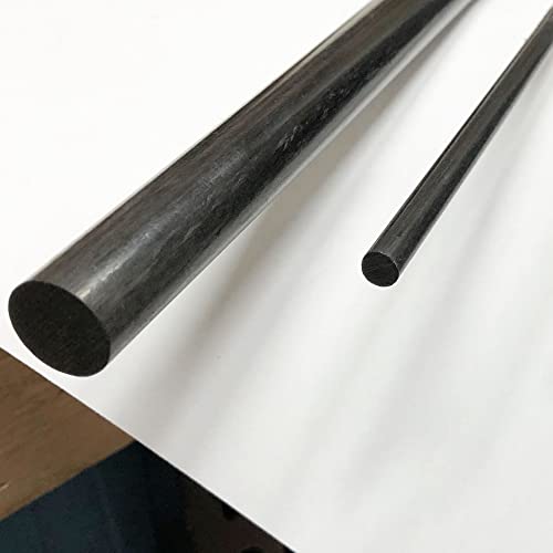 KARBXON-okrugli štap od karbonskih vlakana-6mm X 1000mm – Pultruded okrugli čvrsti štap-crna mat završna obrada-čista
