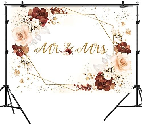 Rsuuinu Mr & amp ;Mrs Engagement dekoracije pozadina za parove Pink Floral vjenčanje mlada i mladoženja