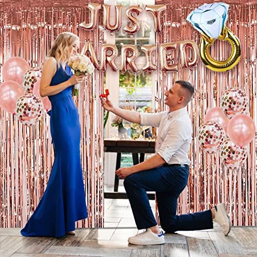 Upravo oženjen ukrasi Set za ukrašavanje vjenčanja - svadbeni baloni ukrasi - upravo oženjeni baloni samo oženjeni
