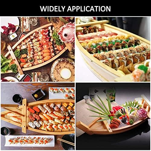 Aizyr drvena suši poslužavajuća ladica - oblik brodova Sashimi ploča ploča suši ukras za jelo
