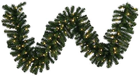 Vickerman 9 'Douglas Fir umjetni božićni vijenac, bistri dura-lit sa žarnom niti sa žarnom