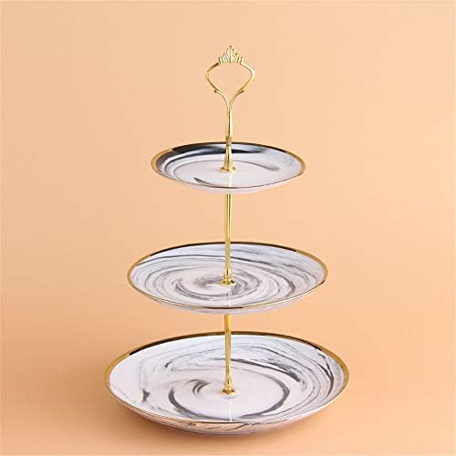 Posuda za torte 3-slojni keramički mermerni stalak za torte okrugli držač za hranu za hranu