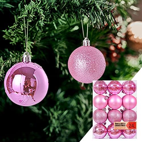 24pc Božić Tree Ball ornamenti za Božić Tree Decor Holiday Party vjenčanje dekoracija ukrasi Ball