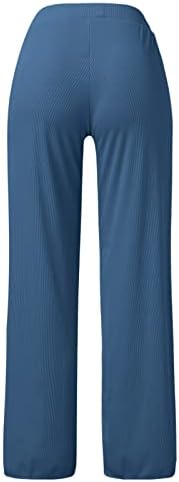 Miashui plus veličina casual pantalone za žene Petite ženske povremene visoke struk široke pantalone za noge prema gore debele dukseve za