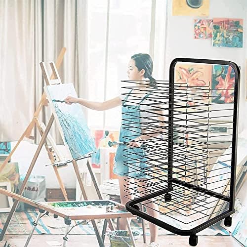 ZHANGZHIYUA 10 spratova Art stalak za sušenje, mobilni umjetnički stalak za sušenje, učionica Studio Home Painting