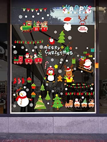 ABZEKH Božić Decor - Božić dekoracije Božić Božić crtani grafički zid naljepnica Božić ukrasi
