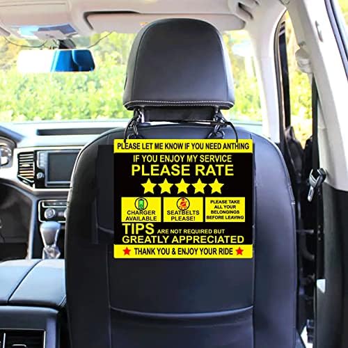 wootile Five Star Accessories Rider-Podijeli Driver Sign Tips ocjena cijenjen Taxi Appreciation