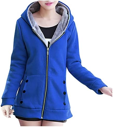 Foveguo Sherpa kaputi za žene, poslovna jakna za žene Y2K dugih rukava Halloween dugačka jakna toplu