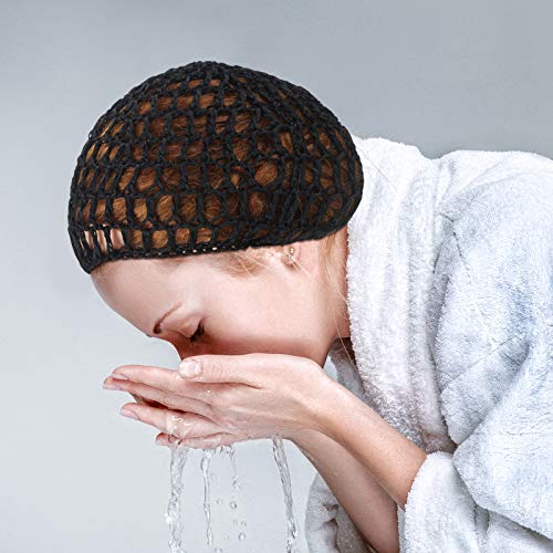 Geyoga 6 komada mrežasto kročka mreža za kosu Rayon Knit Sniod Hat debela kratka ženska frizer