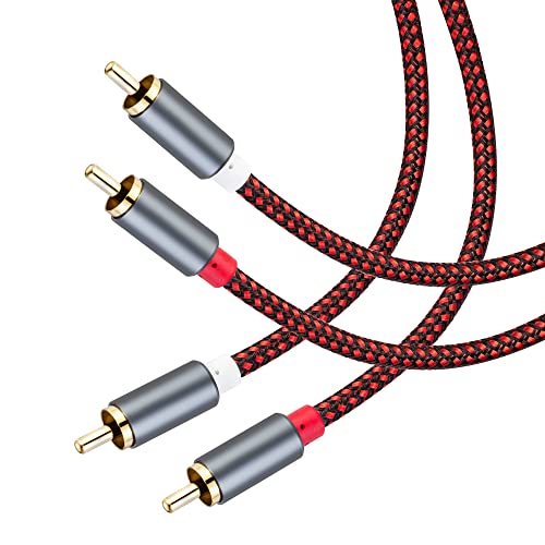 Gesseor RCA kabel 15 ft 2rca do 2RCA kabela 2rca muški do 2-RCA mužjak audio stereo subwoofer kabel,