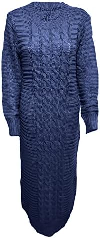 Ženske džemper haljine 2023 vrat zabava zimske haljine za klub jednodijelni CREWNeck pleteni džemper