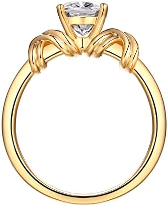 Classic New Ring Wedding Angažman prsten retro zlatna ženska jednorodna tkanina uzorak modna modernu zabavu