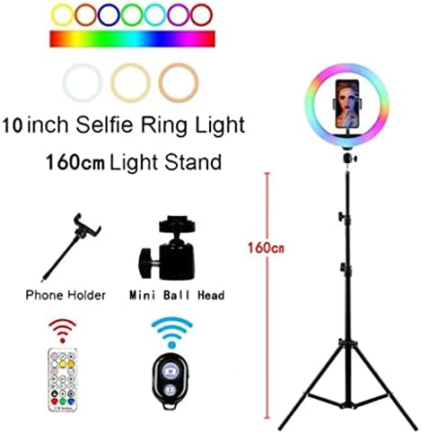 MXiaoxia 10 RGB Selfie Ring Light Circle LED lampica zatamnjena lampica Video Trepirano fotografiranje