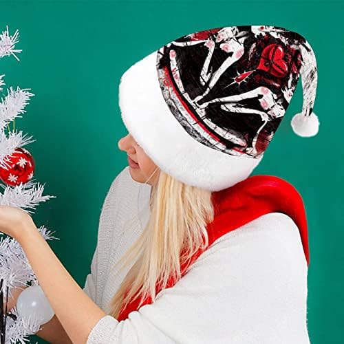 Grafiti na zidu od cigle dvije žene Božić šešir Santa šešir Funny Božić kape Holiday Party