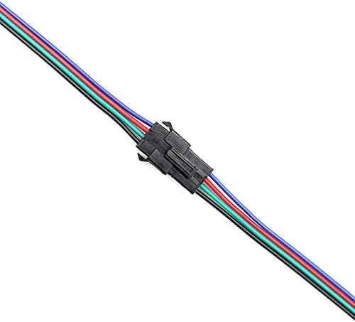 Rgbzone 20pairs JST SM 4pin utikač muški na ženski el Adapter za konektor žičanog kabla za 5050 3528 RGB LED traku