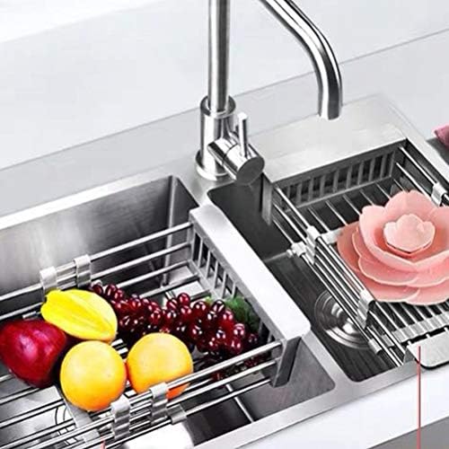 Upkoch nehrđajući čelik Sudoper Proširivi nosač za sušenje preko sudopera u sudoperu ili na