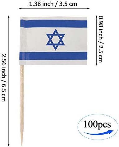 Jbcd izraelska čačkalica Zastava izraelske Mini male Cupcake Topper zastave
