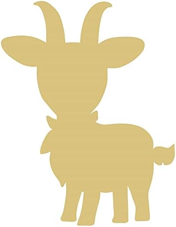 Kozji izrez nedovršena drvena koza Farma tema Dječiji rasadnik Kućni dekor vješalica za vrata MDF oblik