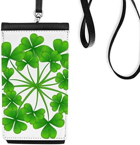 Četiri klipnu krug Irska St.Patrick-ov dan novčanik novčanik Torbica viseće torbice Crni džep