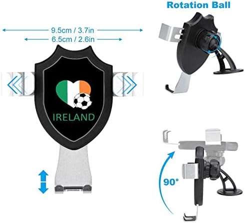 Ljubav Irska Soccer Mount za automobil Univerzalni držač mobitela Dashboard Windshield ventil za ventil Pogodno za pametne telefone
