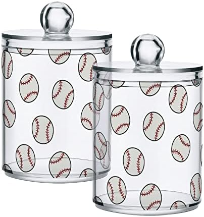 Doodle bejzbol pamuk držač kupaonica posude za kupatilo sa poklopcem set pamučnog kugličnog