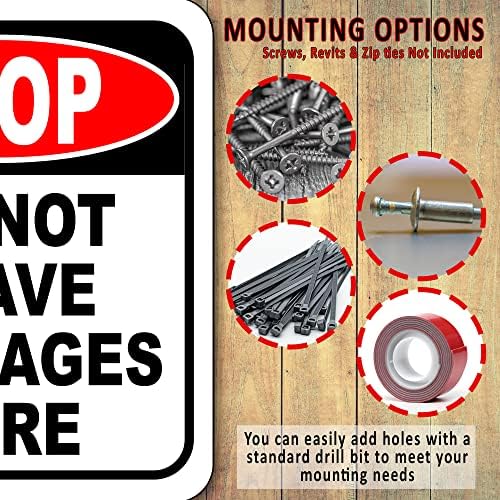 STOP Ne ostavljajte pakete ovdje vanjski aluminijski znakovi - Upute za dostavu - Naziv dostave